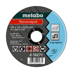 Metabo - Dischi da taglio Novorapid 125x1.0x22.23 Acciaio inox