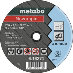 Metabo - Novorapid 616274000 Disco di taglio dritto 230 mm 25 pz. Metallo