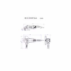 Metabo WE 22-230 MVT smerigliatrice angolare 23 cm 6600 Giri/min 2200 W 5,8 kg - Vista aggiuntiva 2