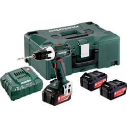 Metabo BS 18 LT SET 602102960 Trapano avvitatore a batteria 18 V 4.0 Ah Li-Ion incl. terza batteria, incl. caricabatter