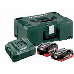 18V METABO Energy Pack 2 batterie: 4,0 Ah LiHD / 5,5 Ah LiHD + ricarica. ASC 55 + MetaBox - 685136000