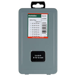 Metabo - Assortimento di punte da trapano sds (7 punte da trapano) custodia in metallo per martello