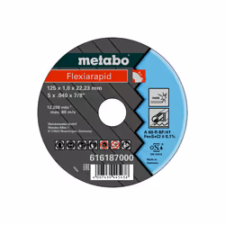 Metabo 616187000, Disco per tagliare, Centro piatto, Acciaio inox, Metabo, 2,22 cm, 12,5 cm