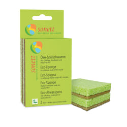 Sonett 106050 spugna Rettangolare Cellulosa, Polietilene tereftalato (PET), Sisal Marrone, Verde 2 pz