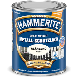 Hammerite Metall-Schutzlack Glänzend White 0,75 L