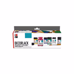Marabu 1130000000087, Nero, Blu, Verde, Rosso, Bianco, Giallo, Lucida, 15 ml, 6 pz