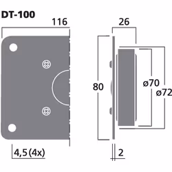 Monacor DT-100 30 W 1 pz Unità dell'altoparlante tweeter