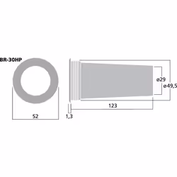 Monacor BR-30HP parte dell'involucro dell'altoparlante Tubo per bass-reflex Nero