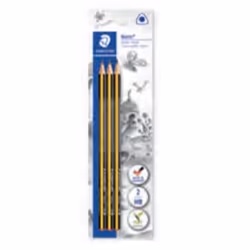 Staedtler 183-HBBK3, HB, Nero, Giallo, Blister, 3 pz