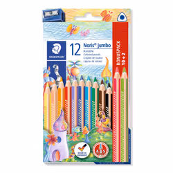 Staedtler 128, Nero, Blu, Bordeaux, Marrone, Verde, Azzurro, Verde chiaro, Arancione, Pesca, Rosso, Viola, Giallo, 12 pz