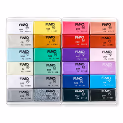 Staedtler FIMO 8013 C Argilla da modellazione 600 g Nero, Blu, Rame, Oro, Verde, Grigio, Perlato, Rosa, Viola, Rosso, Rosa, Argento, Bianco, Giallo 24 pz - Vista aggiuntiva 2