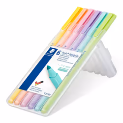 Staedtler 362 C, 6 pz, Lime, Menta, Pesca, Rosa, Viola, Giallo, Tipo di punta, 1 mm, 4 mm, Inchiostro a base di acqua