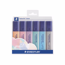Staedtler 364 C, 6 pz, Azzurro, Grigio chiaro, Menta, Pesca, Rosa, Viola, Polipropilene (PP), 1 mm, 5 mm, Inchiostro a base d ...