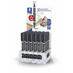 Staedtler Lumocolor 348-9 CA30 marcatore permanente Punta a ogiva/sottile Nero 30 pz