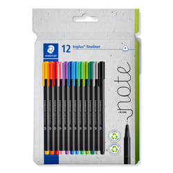 Staedtler 334 C12 penna tecnica Super sottile Nero, Blu, Verde, Grigio, Azzurro, Verde chiaro, Arancione, Rosa, Rosso, Viola, Giallo 12 pz