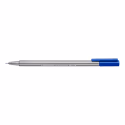 Staedtler Triplus, Blu, Fine, Blu, Grigio, Polipropilene (PP), Plastica riciclata, Triangolo, Inchiostro a base di acqua
