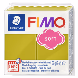 Staedtler FIMO 8020-T51, Argilla da modellare per bambini, Argilla, Verde, Bianco
