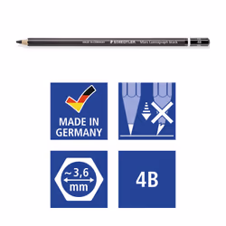 Staedtler Mars Lumograph black 100B 1 pz - Vista aggiuntiva 4