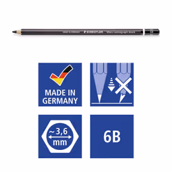 Staedtler Mars Lumograph black 100B 1 pz - Vista aggiuntiva 4