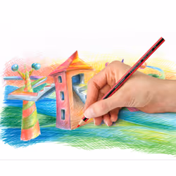 Staedtler Noris colour 185 Nero, Blu, Marrone, Verde, Azzurro, Verde chiaro, Magenta, Arancione, Pesca, Rosso, Viola, Giallo 12 pz - Vista aggiuntiva 4