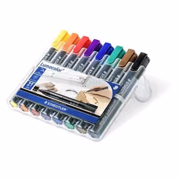 Staedtler Lumocolor, Nero, Blu, Marrone, Verde, Arancione, Rosso, Viola, Giallo, Polipropilene (PP), 2 mm, 5 mm, Germania