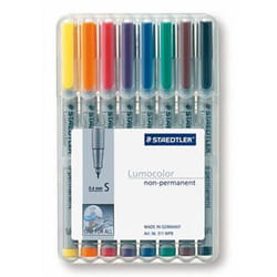 Staedtler 311 WP8 evidenziatore 8 pz Nero, Blu, Marrone, Verde, Arancione, Rosso, Viola, Giallo