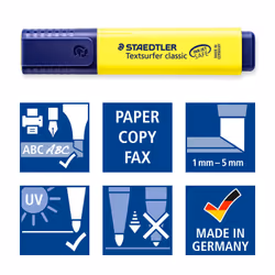 Staedtler Textsurfer classic 364 evidenziatore 4 pz Punta smussata Blu, Verde, Rosa, Giallo - Vista aggiuntiva 5