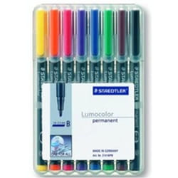 Staedtler 314 WP8 marcatore permanente Nero, Blu, Marrone, Verde, Arancione, Rosso, Viola, Giallo 1 pz