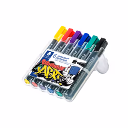 Staedtler Lumocolor, Nero, Blu, Verde, Rosso, Viola, Giallo, Punta smussata, Polipropilene (PP), 2 mm, 5 mm, 6 pz