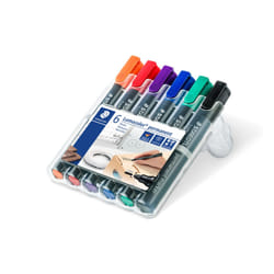 Staedtler Lumocolor permanent marker 352 marcatore permanente Tipo di punta Nero, Blu, Verde, Arancione, Rosso, Viola 6 pz