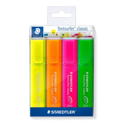 Staedtler 364 P WP4 evidenziatore 4 pz Punta smussata Verde, Arancione, Rosa, Giallo