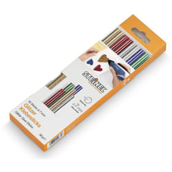 Steinel - Glitzer Klebesticks ø 7 mm 16 Bastoncini, 96 g, 150 mm di Lunghezza, Colla Colorata a Caldo, in 5 Colori Diversi, Glitter, ø 7 mm-16 Stück,