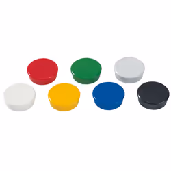 Dahle 95538, Magnete per lavagna bianca, Colori assortiti, 38 mm, 38 mm, 13,5 mm, 10 pz