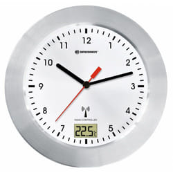 Bresser Optics MYTIME BATH RC Orologio al quarzo Cerchio Argento, Bianco