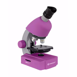 Bresser Optics Junior 40x-640x, Microscopio ottico, Viola, 640x, 40x, LED, Batteria