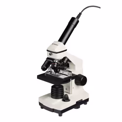 Bresser Optics NV 20X-1280X, Microscopio ottico, Nero, Bianco, Plastica, 1280x, 20x, LED