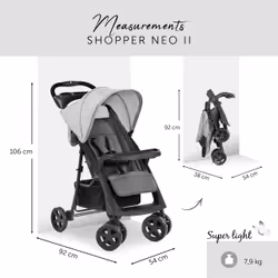 Hauck SHOPPER NEO II Passeggino classico 1 seduta(e) Nero, Grigio - Vista aggiuntiva 3