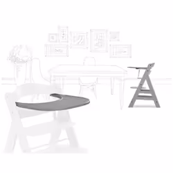 Hauck Alpha Click Tray Vassoio per seggiolone Grigio - Vista aggiuntiva 4