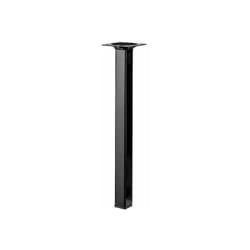 Hettich - Gamba fissa per tavolino quadrato acciaio epossidico nero H.30 cm