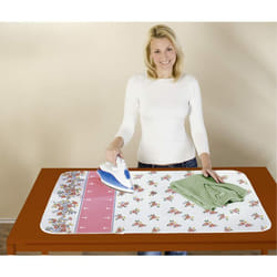 Wenko - 1273070500 Coperta da Stiro Fiori, Cotone, Alluminio