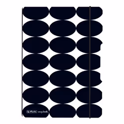 Herlitz my.book, Fantasia, Nero, Bianco, A5, 40 fogli, 80 g/m², Carta a griglia puntata