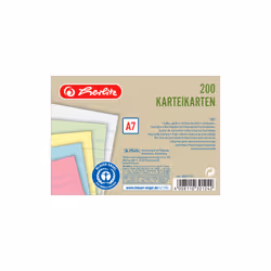 Herlitz 50041121 scheda per indice Multicolore 200 pz