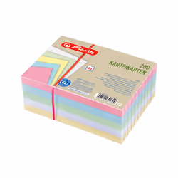 Herlitz 50041145, Multicolore, A6, Carta rigata, 180 g/m², 200 pz