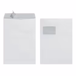 Herlitz 10837557, C4 (229 x 324 mm), Bianco, Carta, 25 pz