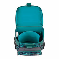 Herlitz Loop Plus Green Rex set di zaini per la scuola Ragazzo Poliestere Grigio, Turchese