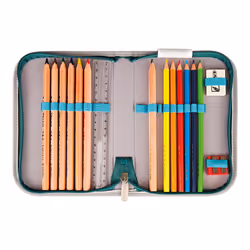 Herlitz FiloLight Plus Heavy Metal set di zaini per la scuola Ragazzo Poliestere Grigio, Turchese