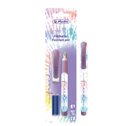 Herlitz New Batik Freedom penna stilografica Sistema di riempimento della cartuccia Viola, Bianco 1 pz