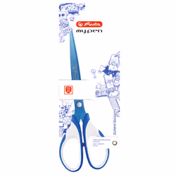 Herlitz my.pen, Bambino, Taglio a zig zag, Singolo, Blu, Bianco, Acciaio inox, Titanio