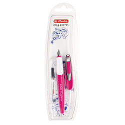 Herlitz my.pen penna stilografica Sistema di riempimento della cartuccia Rosa, Bianco 1 pz