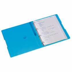 Herlitz 11217148 raccoglitore ad anelli Blu, Trasparente
